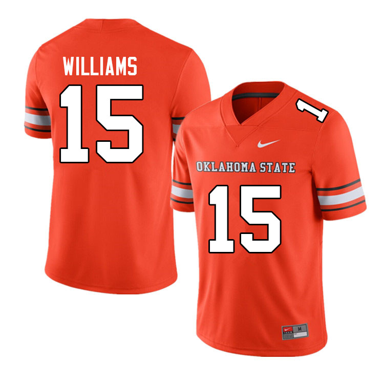 Men #15 Ty Williams Oklahoma State Cowboys College Football Jerseys Sale-Alternate - Click Image to Close